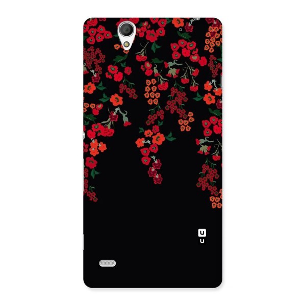 Red Floral Pattern Back Case for Sony Xperia C4