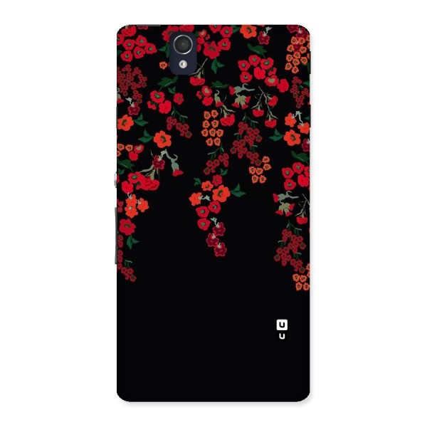 Red Floral Pattern Back Case for Sony Xperia Z