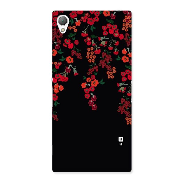 Red Floral Pattern Back Case for Sony Xperia Z3