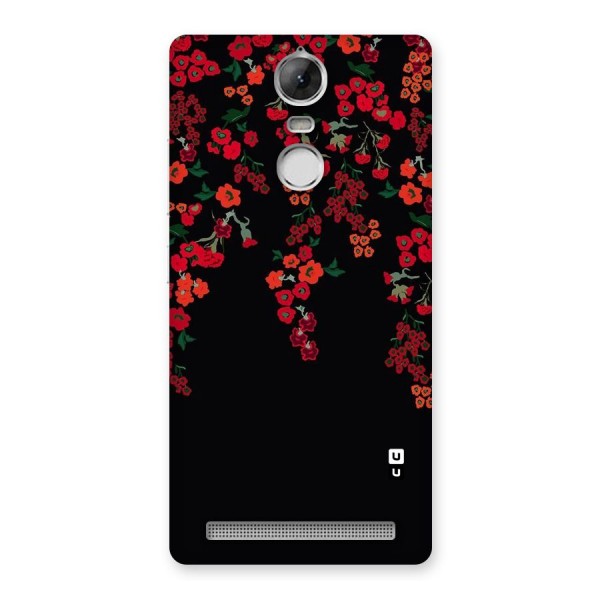 Red Floral Pattern Back Case for Vibe K5 Note