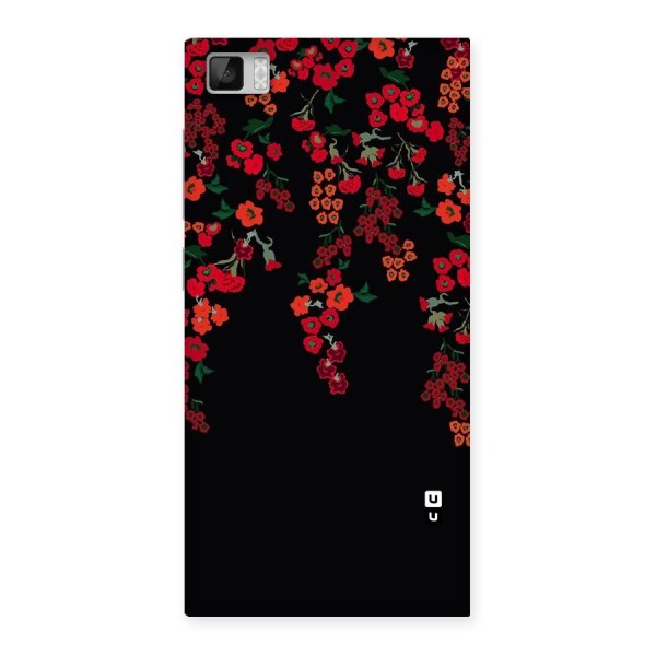 Red Floral Pattern Back Case for Xiaomi Mi3