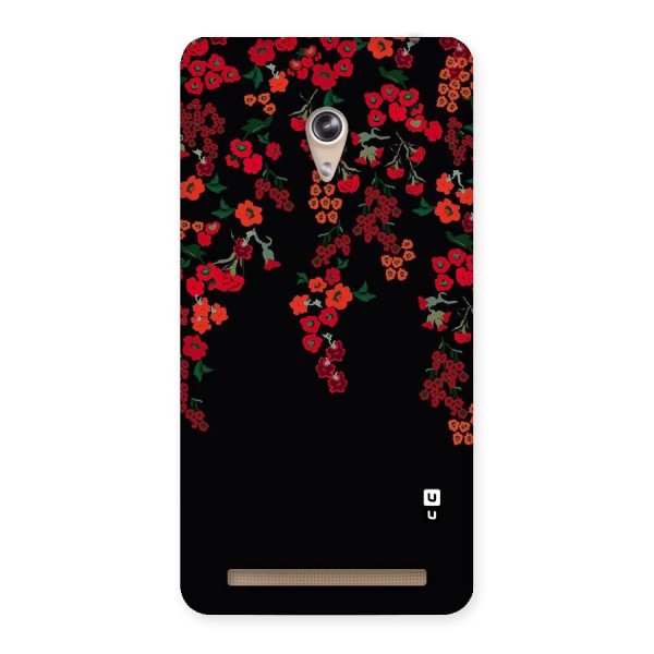 Red Floral Pattern Back Case for Zenfone 6