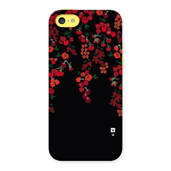 Red Floral Pattern Back Case for iPhone 5C