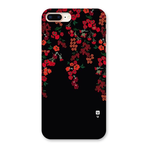 Red Floral Pattern Back Case for iPhone 8 Plus