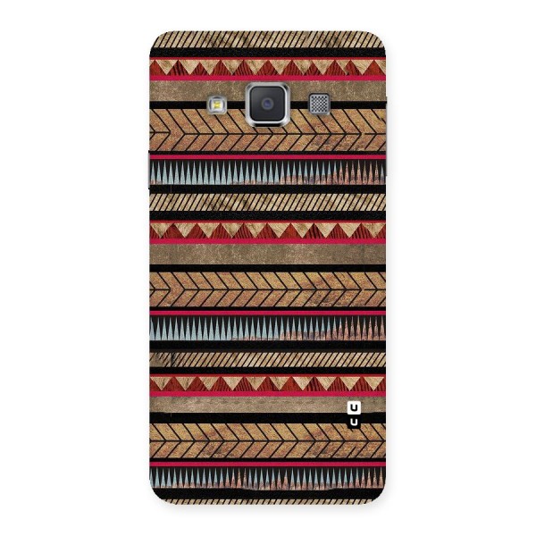 Red Indie Pattern Back Case for Galaxy A3
