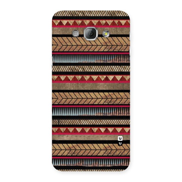 Red Indie Pattern Back Case for Galaxy A8
