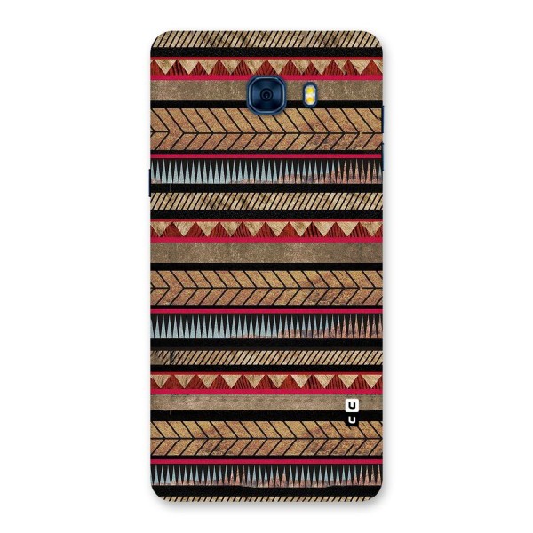Red Indie Pattern Back Case for Galaxy C7 Pro