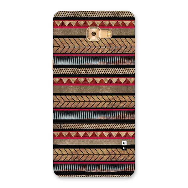 Red Indie Pattern Back Case for Galaxy C9 Pro