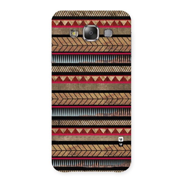 Red Indie Pattern Back Case for Galaxy E7