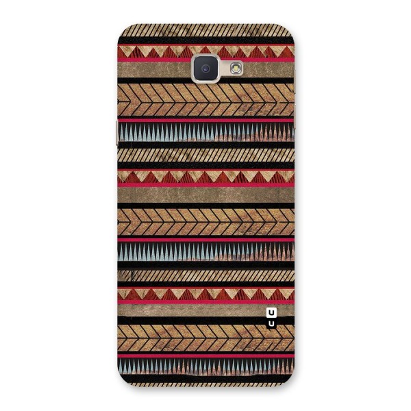 Red Indie Pattern Back Case for Galaxy J5 Prime