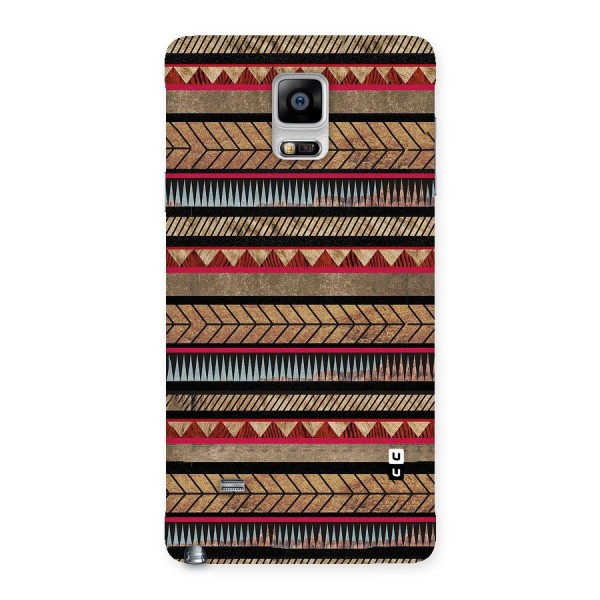 Red Indie Pattern Back Case for Galaxy Note 4