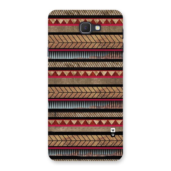 Red Indie Pattern Back Case for Galaxy On7 2016