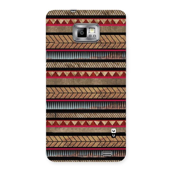 Red Indie Pattern Back Case for Galaxy S2