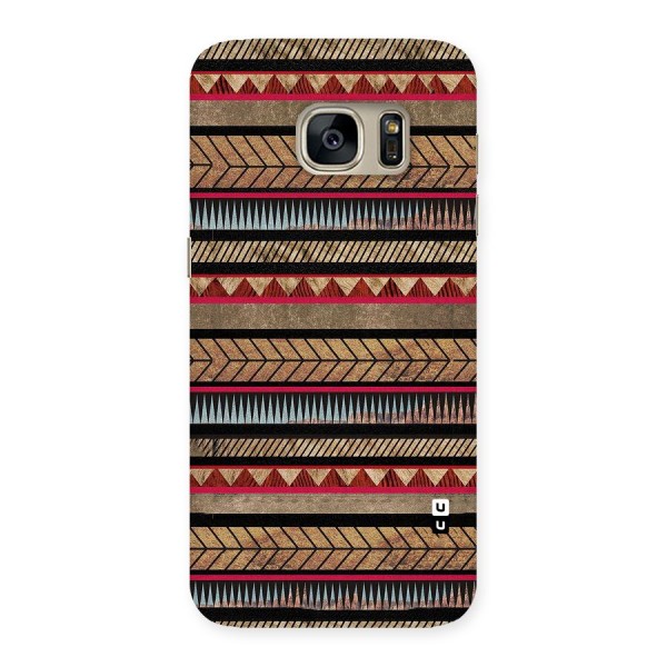 Red Indie Pattern Back Case for Galaxy S7
