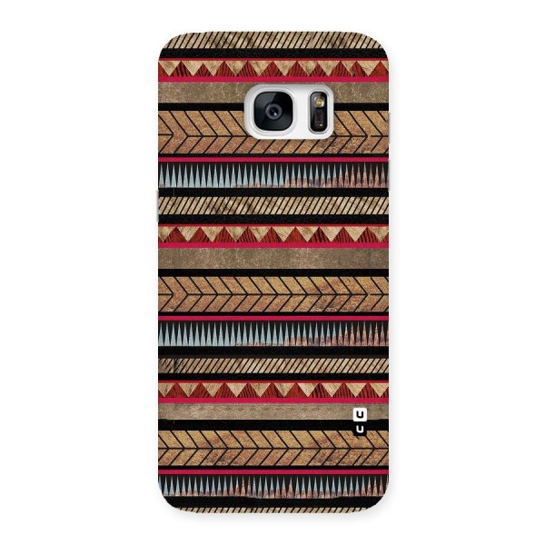Red Indie Pattern Back Case for Galaxy S7 Edge