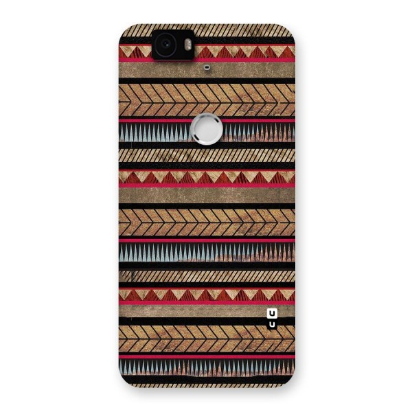 Red Indie Pattern Back Case for Google Nexus-6P