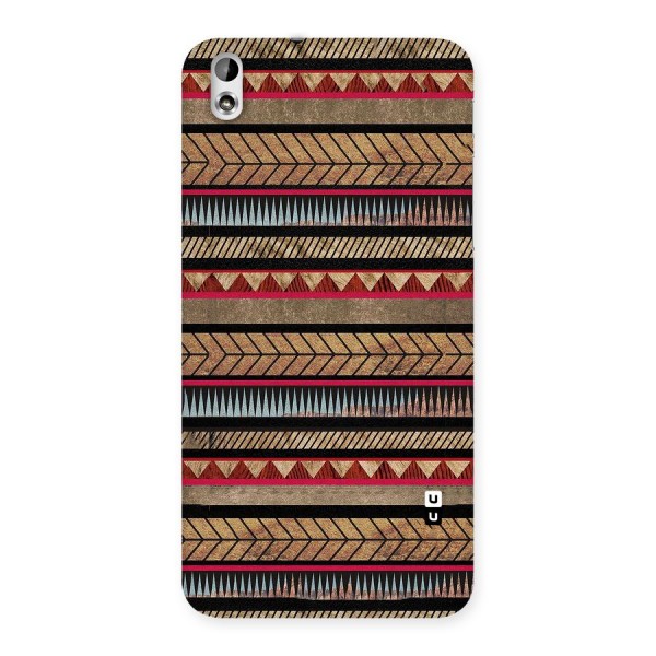 Red Indie Pattern Back Case for HTC Desire 816