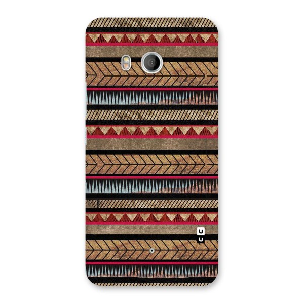 Red Indie Pattern Back Case for HTC U11