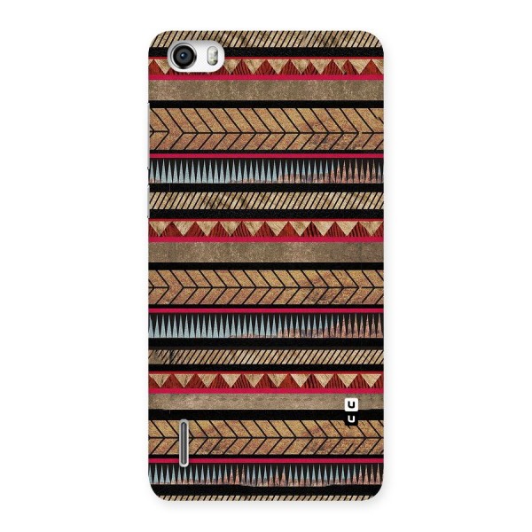 Red Indie Pattern Back Case for Honor 6