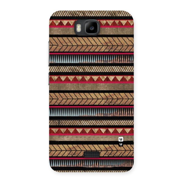 Red Indie Pattern Back Case for Honor Bee