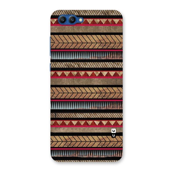 Red Indie Pattern Back Case for Honor View 10