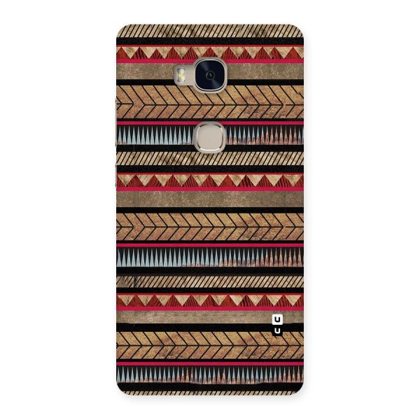 Red Indie Pattern Back Case for Huawei Honor 5X