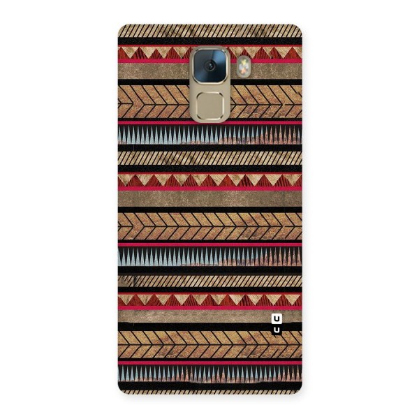 Red Indie Pattern Back Case for Huawei Honor 7