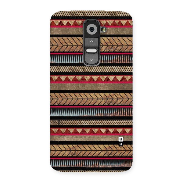 Red Indie Pattern Back Case for LG G2