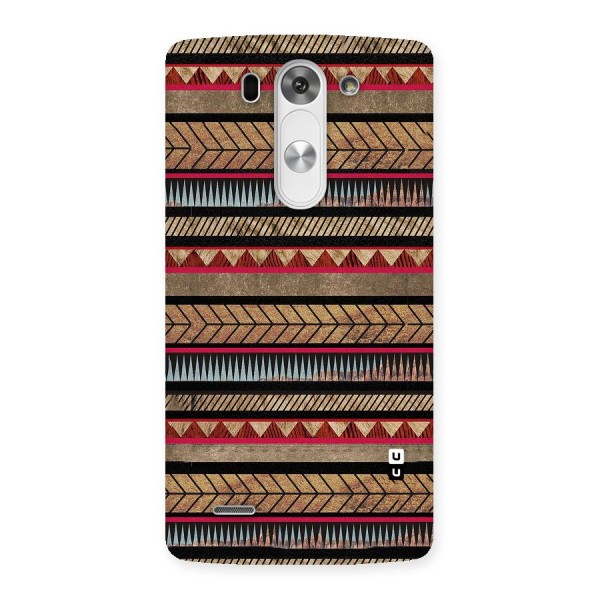 Red Indie Pattern Back Case for LG G3 Beat