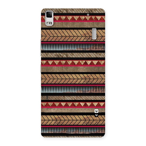 Red Indie Pattern Back Case for Lenovo A7000