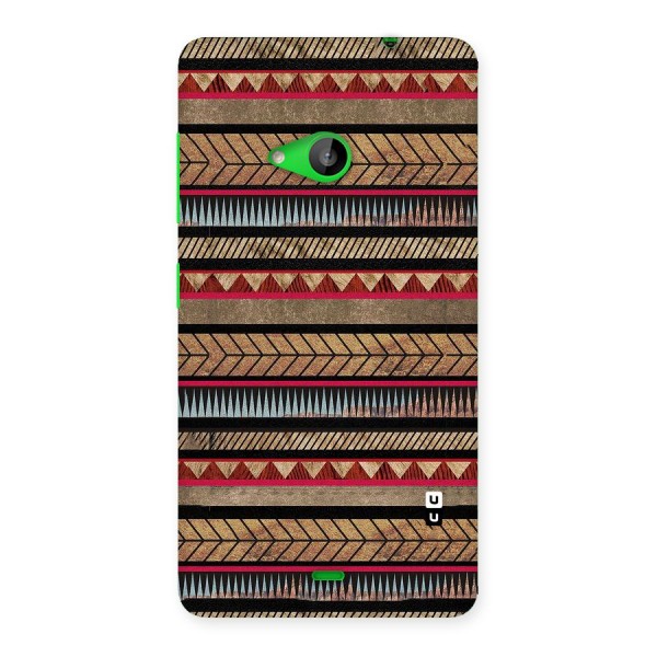 Red Indie Pattern Back Case for Lumia 535