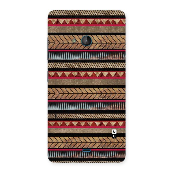 Red Indie Pattern Back Case for Lumia 540