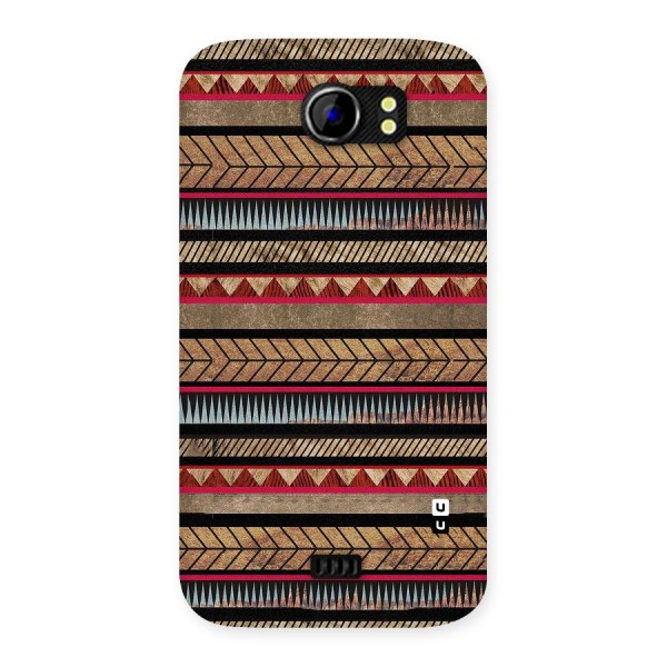 Red Indie Pattern Back Case for Micromax Canvas 2 A110