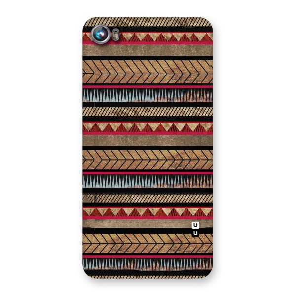 Red Indie Pattern Back Case for Micromax Canvas Fire 4 A107
