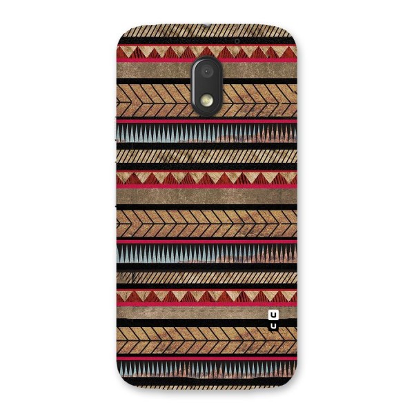 Red Indie Pattern Back Case for Moto E3 Power