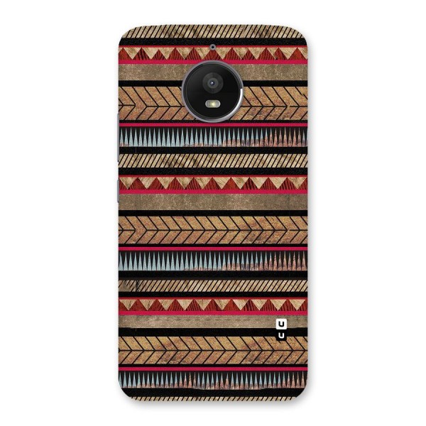 Red Indie Pattern Back Case for Moto E4 Plus