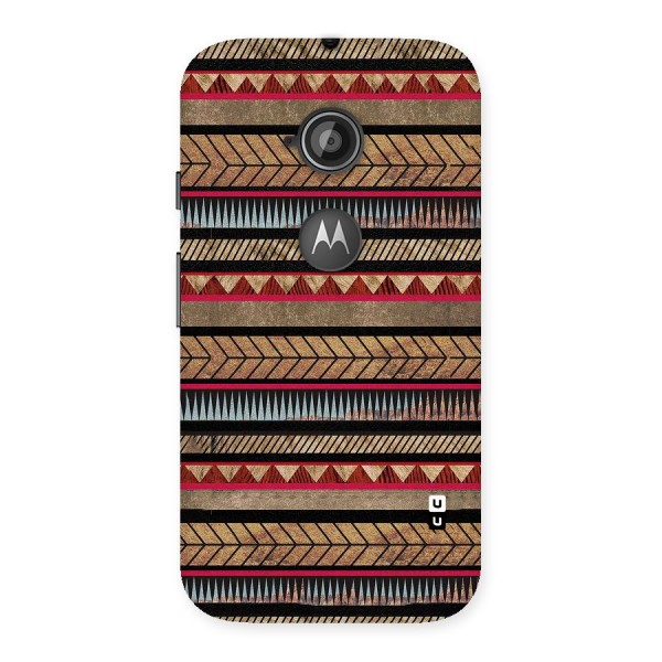 Red Indie Pattern Back Case for Moto E 2nd Gen