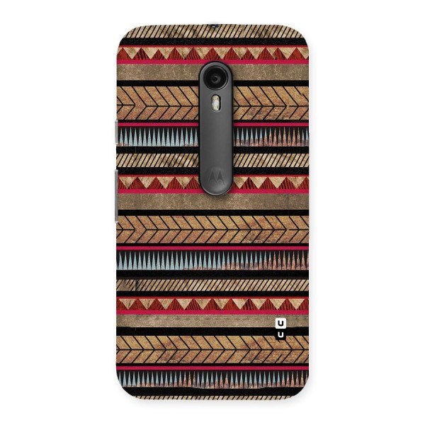 Red Indie Pattern Back Case for Moto G3
