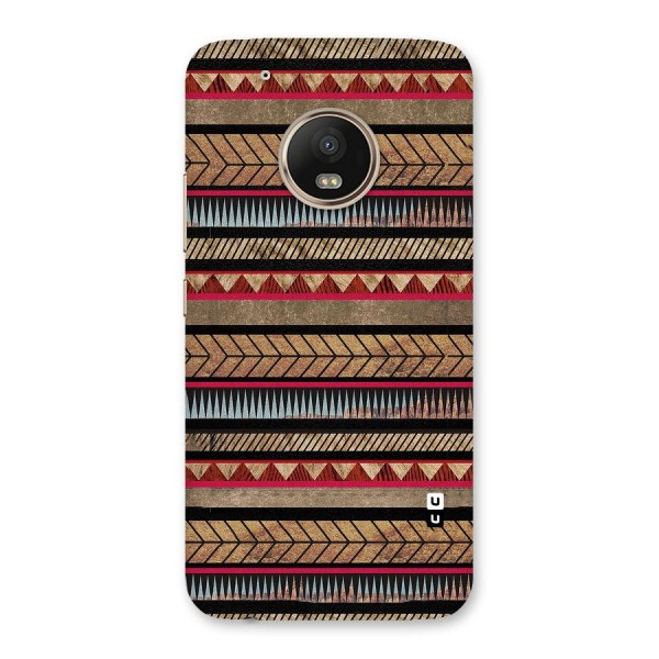 Red Indie Pattern Back Case for Moto G5 Plus