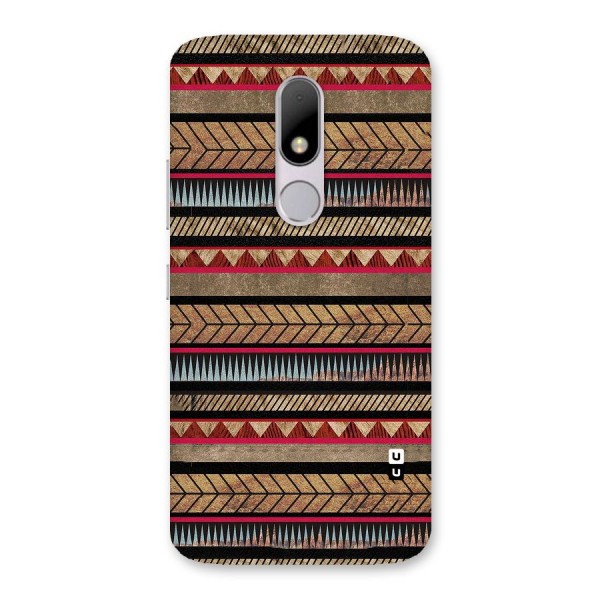 Red Indie Pattern Back Case for Moto M