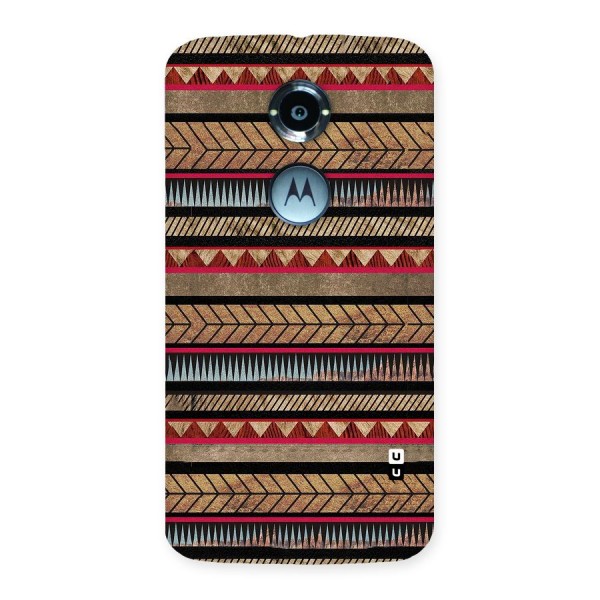 Red Indie Pattern Back Case for Moto X 2nd Gen