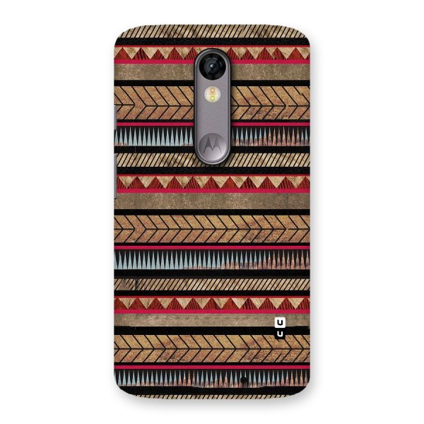 Red Indie Pattern Back Case for Moto X Force