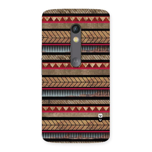 Red Indie Pattern Back Case for Moto X Play
