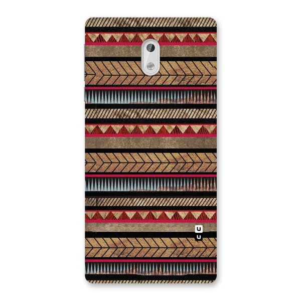 Red Indie Pattern Back Case for Nokia 3