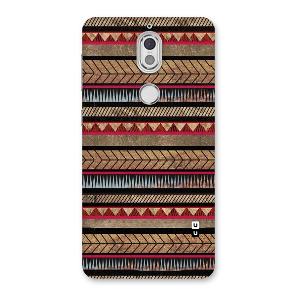 Red Indie Pattern Back Case for Nokia 7