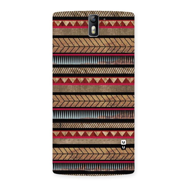 Red Indie Pattern Back Case for One Plus One