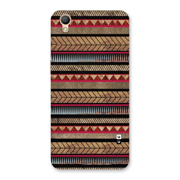Red Indie Pattern Back Case for Oppo A37