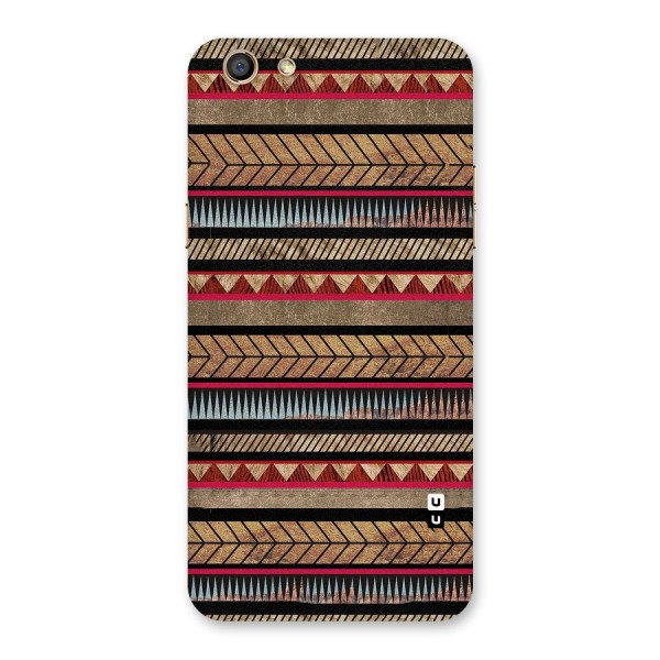 Red Indie Pattern Back Case for Oppo F3