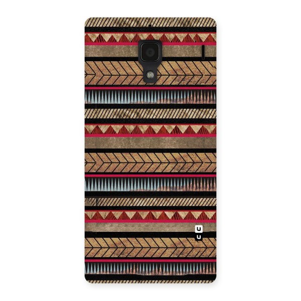 Red Indie Pattern Back Case for Redmi 1S