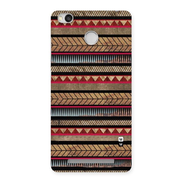 Red Indie Pattern Back Case for Redmi 3S Prime